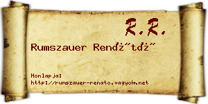 Rumszauer Renátó névjegykártya