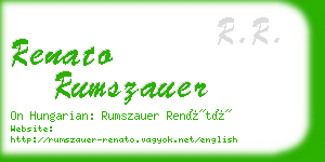 renato rumszauer business card